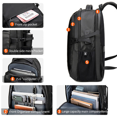 ARCTIC HUNTER τσάντα πλάτης B00388 με θήκη laptop 15.6", USB, 27L, μπλε - Timo Leon™ Shop