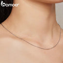 BAMOER αλυσίδα λαιμού Charm SCA019, 45cm, ασήμι 925, ασημί - Timo Leon™ Shop