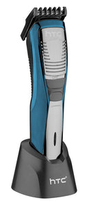 HTC ασύρματη κουρευτική μηχανή AT-029, 4 μήκη κοπής, αδιάβροχη, μπλε