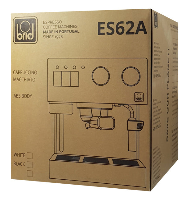 BRIEL μηχανή espresso ES62A, 19 bar, μαύρη