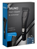 BRUNO Κουρευτική μηχανή BRN-0022, 40 μήκη κοπής, μαύρη