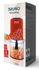 BRUNO πολυκόπτης BRN-0089, 2 ταχύτητες, 400W, 500ml, 4 λεπίδες, κόκκινος