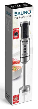BRUNO ραβδομπλέντερ BRN-0092, ρυθμιζόμενη ταχύτητα, 1200W, inox-μάυρο