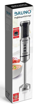 BRUNO ραβδομπλέντερ BRN-0092, ρυθμιζόμενη ταχύτητα, 1200W, inox-μάυρο