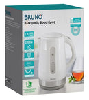 BRUNO βραστήρας νερού BRN-0142, 1.7L, 2200W, λευκό-γκρι