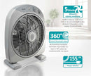 BRUNO ανεμιστήρας Box Fan BRN-0184, επιτραπέζιος/δαπέδου, 38W 32cm, γκρι