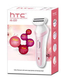 HTC αποτριχωτική μηχανή HL-020, 3 σε 1, επαναφορτιζόμενη, ροζ