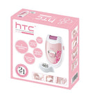 HTC αποτριχωτική μηχανή HL-022, 2 σε 1, επαναφορτιζόμενη, ροζ