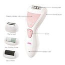 HTC αποτριχωτική μηχανή HL-026, 4 σε 1, επαναφορτιζόμενη, αδιάβροχη, ροζ