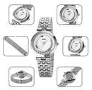 SKMEI γυναικείο ρολόι 1784SI με μεταλλικό μπρασελέ, 31mm, 3 ATM, ασημί - Timo Leon™ Shop