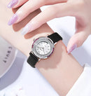 SKMEI γυναικείο ρολόι 1855SIBK με δερμάτινο λουρί, 28mm, 3 ATM, ασημί - Timo Leon™ Shop