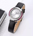 SKMEI γυναικείο ρολόι 1855SIBK με δερμάτινο λουρί, 28mm, 3 ATM, ασημί - Timo Leon™ Shop