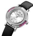 SKMEI γυναικείο ρολόι 1855SIBK με δερμάτινο λουρί, 28mm, 3 ATM, ασημί - Timo Leon™ Shop