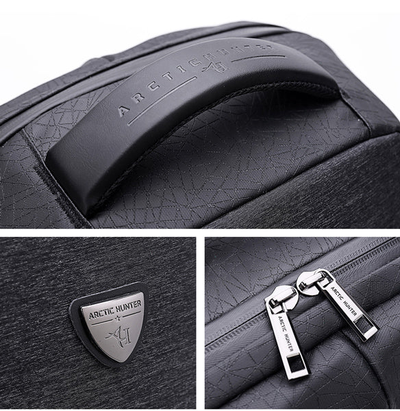 ARCTIC HUNTER τσάντα πλάτης B00193 με θήκη laptop 15.6", USB, 24L, γκρι - Timo Leon™ Shop