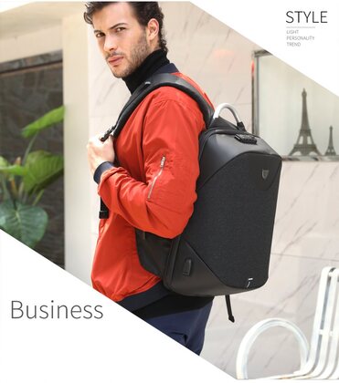 ARCTIC HUNTER τσάντα πλάτης B00208-BK με θήκη laptop 15.6", μαύρη - Timo Leon™ Shop