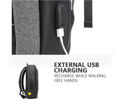 ARCTIC HUNTER τσάντα πλάτης B00227L με θήκη laptop 17", 41L, USB, μαύρη