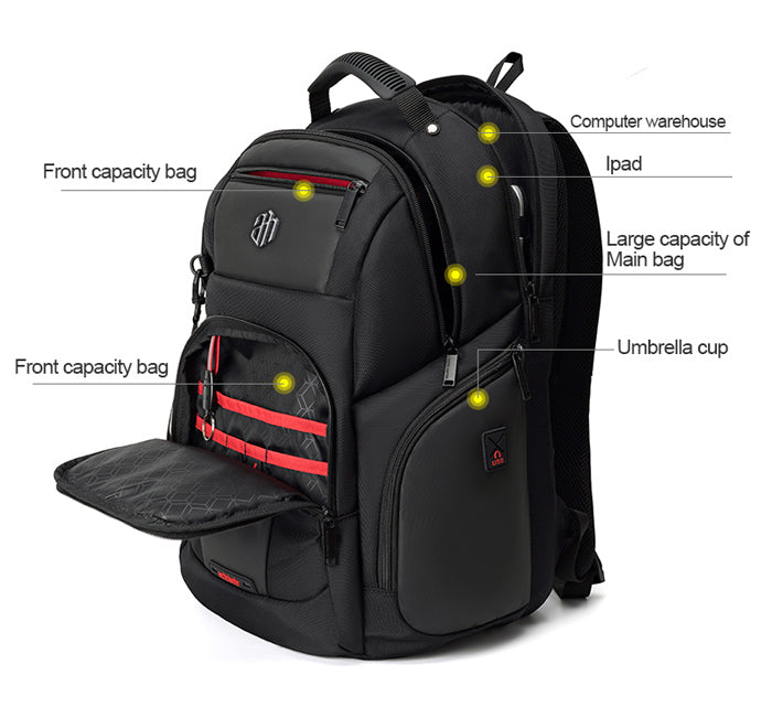 ARCTIC HUNTER τσάντα πλάτης B00341 με θήκη laptop 15.6", 30L, μαύρη - Timo Leon™ Shop