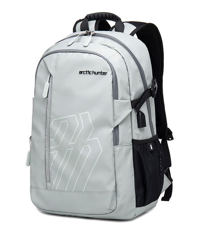 ARCTIC HUNTER τσάντα πλάτης B00387 με θήκη laptop 15.6", 26L, USB, γκρι - Timo Leon™ Shop