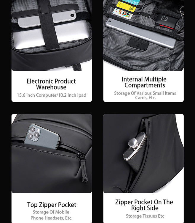ARCTIC HUNTER τσάντα πλάτης B00423-BK με θήκη laptop 15.6, μαύρη - Timo Leon™ Shop
