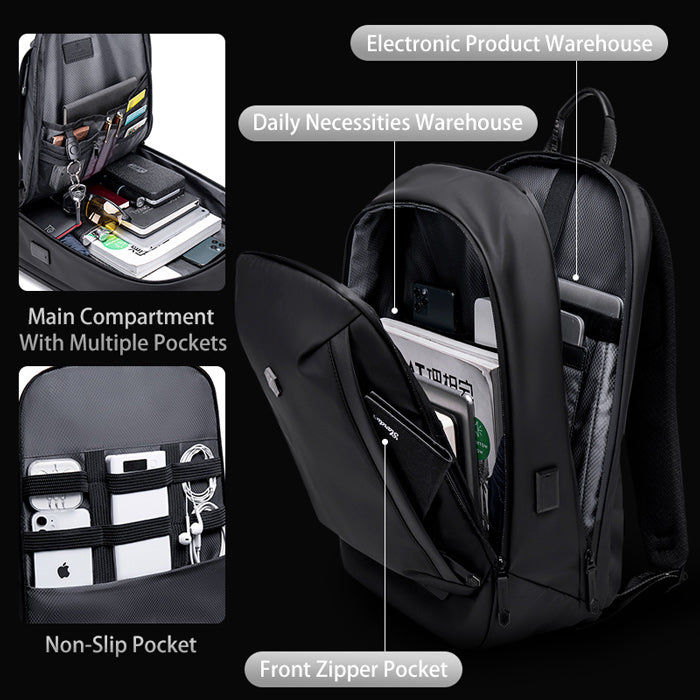 ARCTIC HUNTER τσάντα πλάτης B00443-BK με θήκη laptop 15.6, μαύρη - Timo Leon™ Shop