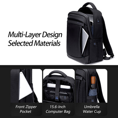 ARCTIC HUNTER τσάντα πλάτης B00478 με θήκη laptop 15.6", μαύρη - Timo Leon™ Shop