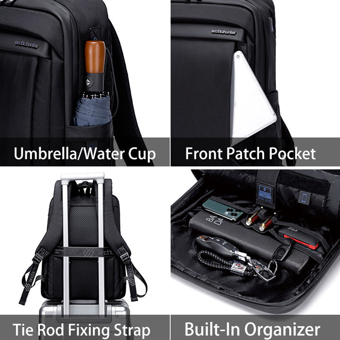 ARCTIC HUNTER τσάντα πλάτης B00478 με θήκη laptop 15.6", μαύρη - Timo Leon™ Shop
