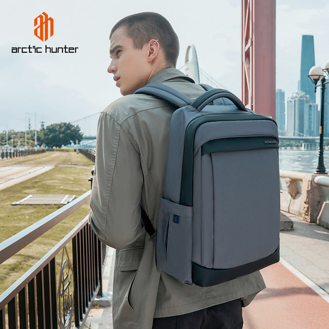 ARCTIC HUNTER τσάντα πλάτης B00478 με θήκη laptop 15.6", 18L, γκρι