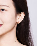 BAMOER σκουλαρίκια κρίκοι BSE119, ασήμι 925, ροζ χρυσό - Timo Leon™ Shop