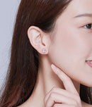 BAMOER σκουλαρίκια καρφωτά BSE233, κυβική ζιρκόνια, ασήμι 925, ροζ χρυσό - Timo Leon™ Shop