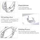 BAMOER σκουλαρίκια διπλοί κρίκοι BSE440, ασήμι 925, ασημί - Timo Leon™ Shop