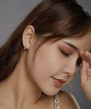 BAMOER σκουλαρίκια διπλοί κρίκοι BSE440, ασήμι 925, ασημί - Timo Leon™ Shop