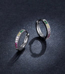 BAMOER σκουλαρίκια κρίκοι BSE459, κυβική ζιρκόνια, ασήμι 925, ασημί - Timo Leon™ Shop