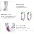 BAMOER σκουλαρίκια κρίκοι BSE459, κυβική ζιρκόνια, ασήμι 925, ασημί - Timo Leon™ Shop