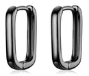 BAMOER σκουλαρίκια οβάλ κρίκοι BSE478-D, ασήμι 925, μαύρα - Timo Leon™ Shop