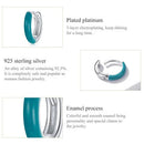 BAMOER σκουλαρίκι κρίκος BSE488, μονό, ασήμι 925, μπλε - Timo Leon™ Shop