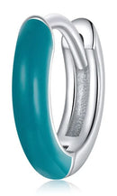 BAMOER σκουλαρίκι κρίκος BSE488, μονό, ασήμι 925, μπλε - Timo Leon™ Shop