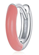 BAMOER σκουλαρίκι κρίκος BSE488, μονό, ασήμι 925, ροζ - Timo Leon™ Shop