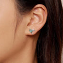 BAMOER σκουλαρίκια καρφωτά BSE849 με κυβική ζιρκόνια, ασήμι 925, ασημί - Timo Leon™ Shop