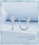 BAMOER σκουλαρίκια κρίκος BSE856 με κυβική ζιρκόνια, ασήμι 925, ασημί - Timo Leon™ Shop