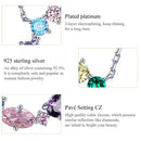 BAMOER κολιέ BSN178 με κυβική ζιρκόνια, ασήμι 925, ασημί - Timo Leon™ Shop