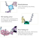 BAMOER κολιέ BSN178 με κυβική ζιρκόνια, ασήμι 925, ασημί - Timo Leon™ Shop