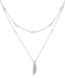 BAMOER κολιέ BSN208 δυο σειρών, με πέρλες, ασήμι 925, ασημί - Timo Leon™ Shop