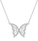 BAMOER κολιέ πεταλούδα BSN293 με κυβική ζιρκόνια, ασήμι 925, ασημί - Timo Leon™ Shop