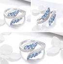 BAMOER δαχτυλίδι BSR005, κυβική ζιρκόνια, ανοιγόμενο, ασήμι 925, ασημί - Timo Leon™ Shop