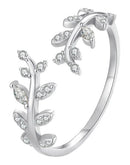 BAMOER δαχτυλίδι BSR241-A, κυβική ζιρκόνια, ανοιγόμενο, ασήμι 925, ασημί - Timo Leon™ Shop