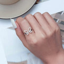 BAMOER δαχτυλίδι BSR278 με κυβική ζιρκόνια, ανοιγόμενο, ασήμι 925, ασημί - Timo Leon™ Shop