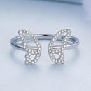 BAMOER δαχτυλίδι BSR278 με κυβική ζιρκόνια, ανοιγόμενο, ασήμι 925, ασημί - Timo Leon™ Shop