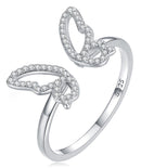 BAMOER δαχτυλίδι BSR278 με κυβική ζιρκόνια, ανοιγόμενο, ασήμι 925, ασημί - Timo Leon™ Shop