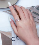 BAMOER δαχτυλίδι BSR291, κυβική ζιρκόνια, ανοιγόμενο, ασήμι 925, ασημί - Timo Leon™ Shop