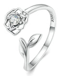 BAMOER δαχτυλίδι BSR325 με κυβική ζιρκόνια, ανοιγόμενο, ασήμι 925, ασημί - Timo Leon™ Shop